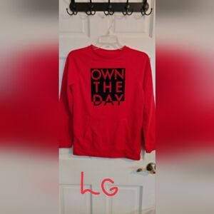 LG Kids Bold Red 'Own The Day' Sweatshirt